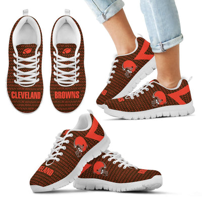 Pattern Logo Slide In Line Cleveland Browns Sneakers