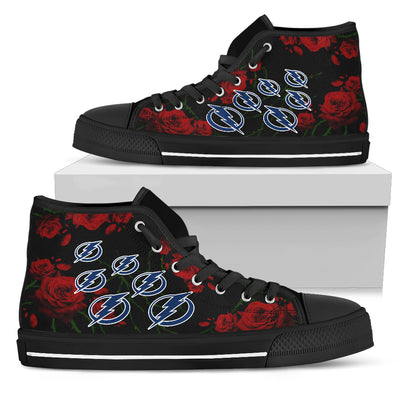 Lovely Rose Thorn Incredible Tampa Bay Lightning High Top Shoes