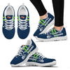 Vertical Two Line Mixed Helmet Seattle Seahawks Sneakers