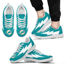 Interesting Miami Dolphins Sneakers Thunder Lightning Amazing Logo