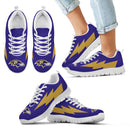 Lovely Baltimore Ravens Sneakers Thunder Lightning Amazing Logo