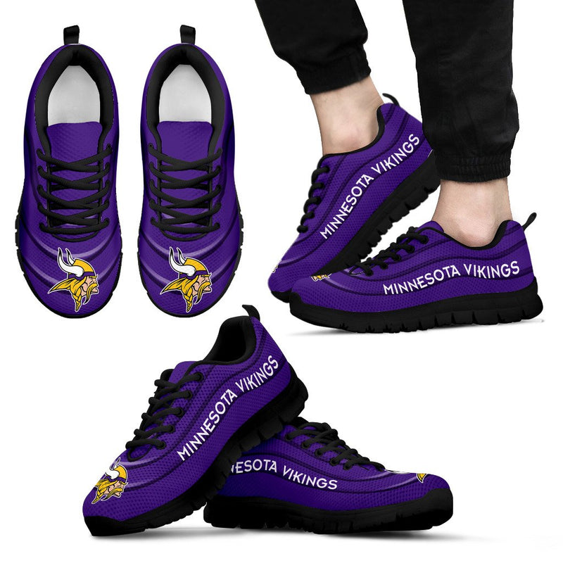 Wave Red Floating Pattern Minnesota Vikings Sneakers