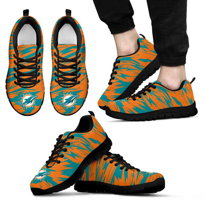 Brush Strong Cracking Comfortable Miami Dolphins Sneakers