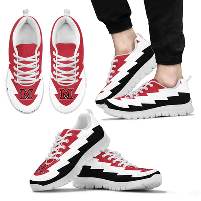 Gorgeous Cute Miami RedHawks Sneakers Jagged Saws Creative Draw