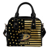 Unique Twinkle Star With Line Anaheim Ducks Shoulder Handbags