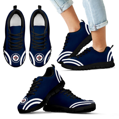 Lovely Curves Stunning Logo Icon Winnipeg Jets Sneakers