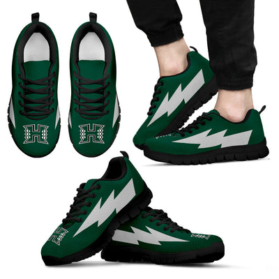 Great Hawaii Rainbow Warriors Sneakers Thunder Lightning Amazing Logo