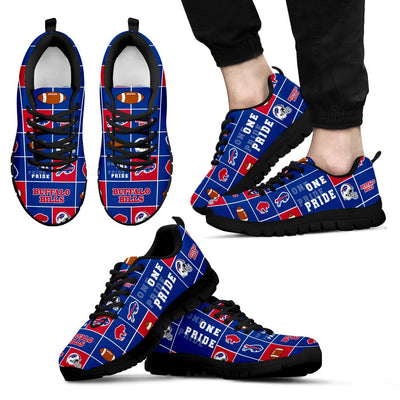 Colorful Pride Flag Buffalo Bills Sneakers