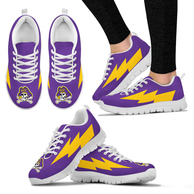 Colorful East Carolina Pirates Sneakers Thunder Lightning Amazing Logo