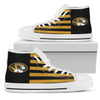 American Flag Missouri Tigers High Top Shoes
