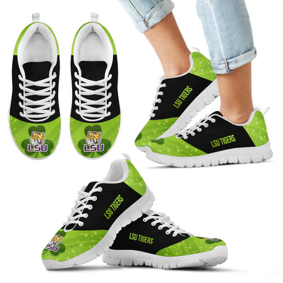 Four Leaf Clover St. Patrick's Day Stunning LSU Tigers Sneakers