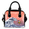 Enormous Wave Fancy Logo Minnesota Vikings Shoulder Handbags