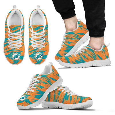 Brush Strong Cracking Comfortable Miami Dolphins Sneakers