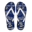 Colorful Pride Flag Tampa Bay Lightning Flip Flops