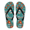 Colorful Pride Flag Miami Dolphins Flip Flops