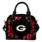 Valentine Rose With Thorns Green Bay Packers Shoulder Handbags