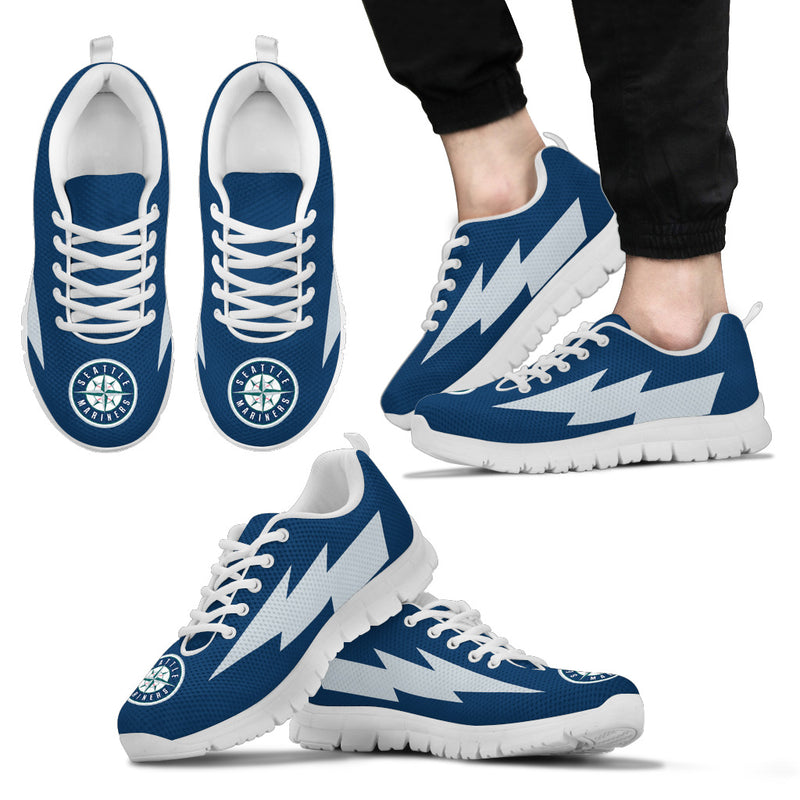 Unique Style Seattle Mariners Sneakers Thunder Lightning Amazing Logo
