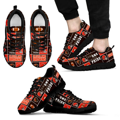 Colorful Pride Flag Cleveland Browns Sneakers