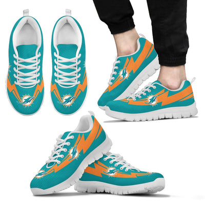 Three Amazing Good Line Charming Logo Miami Dolphins Sneakers