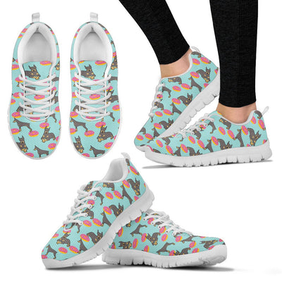 Retro Donuts Pattern Doberman Sneakers