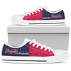 Cool Simple Design Vertical Stripes Atlanta Braves Low Top Shoes