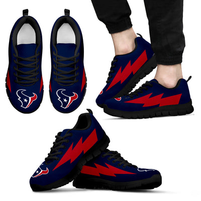 Colorful Houston Texans Sneakers Thunder Lightning Amazing Logo