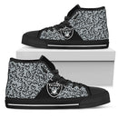 Perfect Cross Color Absolutely Nice Oakland Raiders High Top Shoes