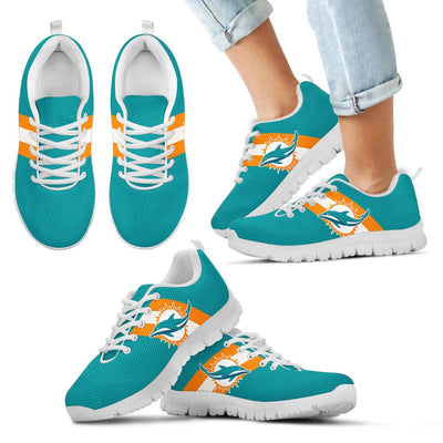 Three Colors Vertical Miami Dolphins Sneakers