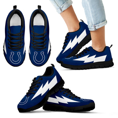 Beautiful Indianapolis Colts Sneakers Thunder Lightning Amazing Logo