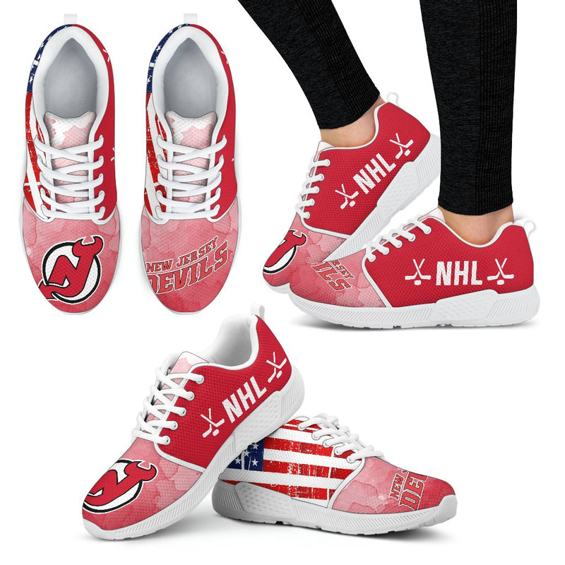 Simple Fashion New Jersey Devils Shoes Athletic Sneakers