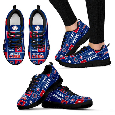 Colorful Pride Flag Chicago Cubs Sneakers