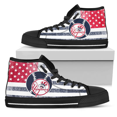 Flag Rugby New York Yankees High Top Shoes