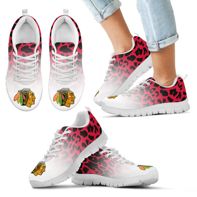 Beautiful Chicago Blackhawks Sneakers Leopard Pattern Awesome