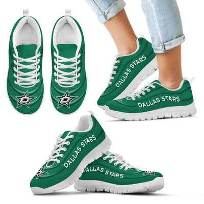 Wave Red Floating Pattern Dallas Stars Sneakers