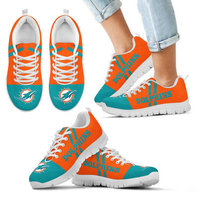 Line Stripe Logo Bottom Miami Dolphins Sneakers