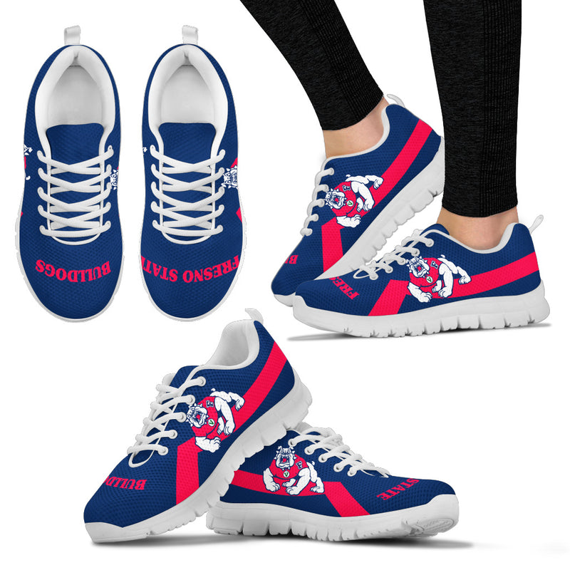 Fresno State Bulldogs Line Logo Sneakers
