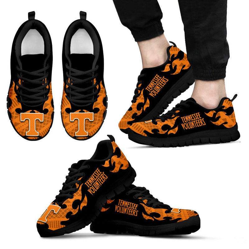 Tribal Flames Pattern Tennessee Volunteers Sneakers
