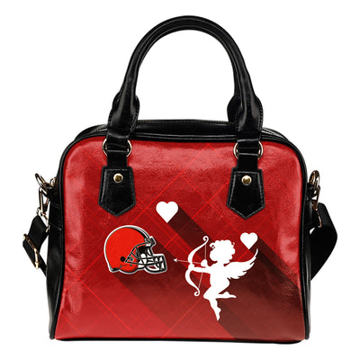 Superior Cupid Love Delightful Cleveland Browns Shoulder Handbags