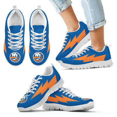 Cool Style New York Islanders Sneakers Thunder Lightning Amazing Logo