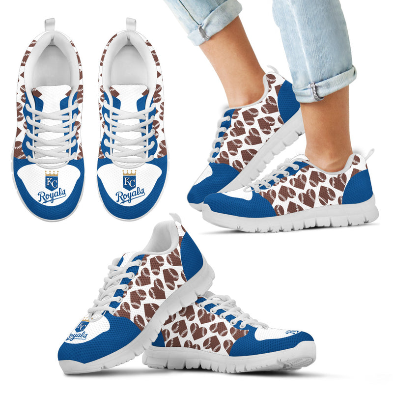 Great Football Love Frame Kansas City Royals Sneakers