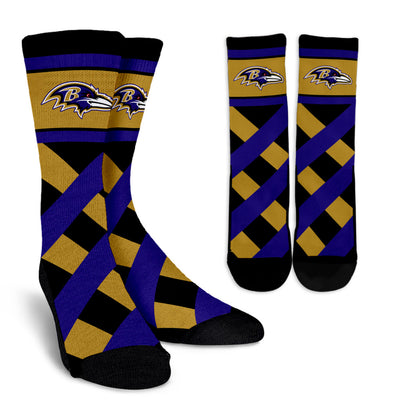 Sports Highly Dynamic Beautiful Baltimore Ravens Crew Socks