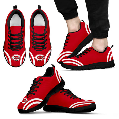 Lovely Curves Stunning Logo Icon Cincinnati Reds Sneakers