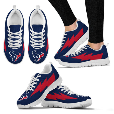 Colorful Houston Texans Sneakers Thunder Lightning Amazing Logo