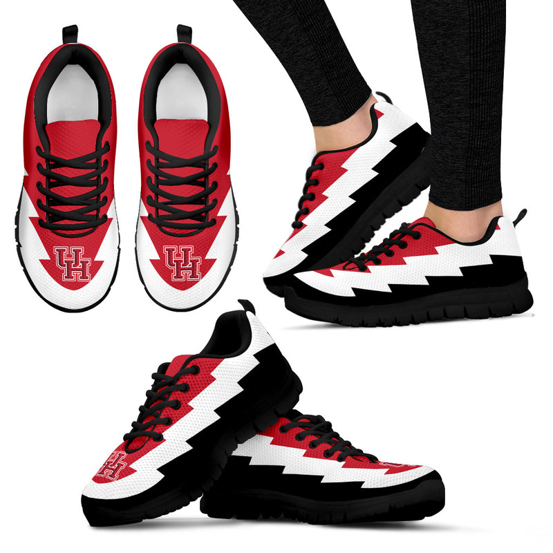 Super Lovely Houston Cougars Sneakers Jagged Saws Creative Draw