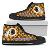 Puzzle Logo With Washington Redskins High Top Shoes