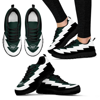 Jagged Saws Creative Draw New York Jets Sneakers