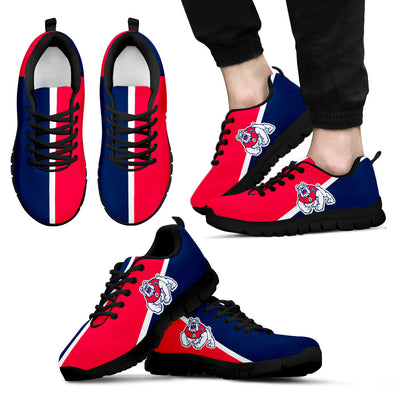 Dynamic Aparted Colours Beautiful Logo Fresno State Bulldogs Sneakers