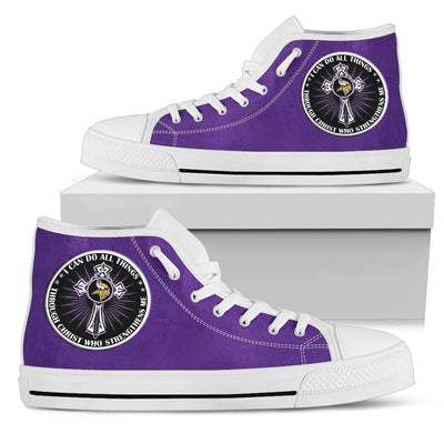 I Can Do All Things Through Christ Who Strengthens Me Minnesota Vikings High Top Shoes