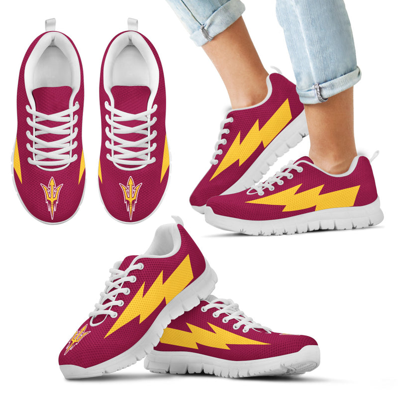 Great Arizona State Sun Devils Sneakers Thunder Lightning Amazing Logo