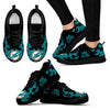 Tribal Flames Pattern Miami Dolphins Sneakers